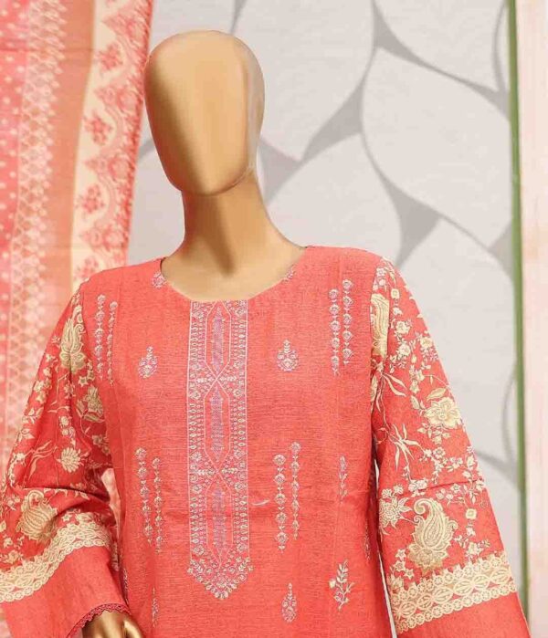 Bin Saeed Stitched 3 Piece Emb Khaddar Winter Collection'2024