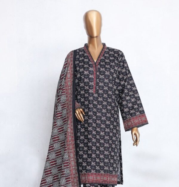 Bin Saeed Stitched 3 Piece Exclusive Printed Khaddar Collection'2024 - Image 2