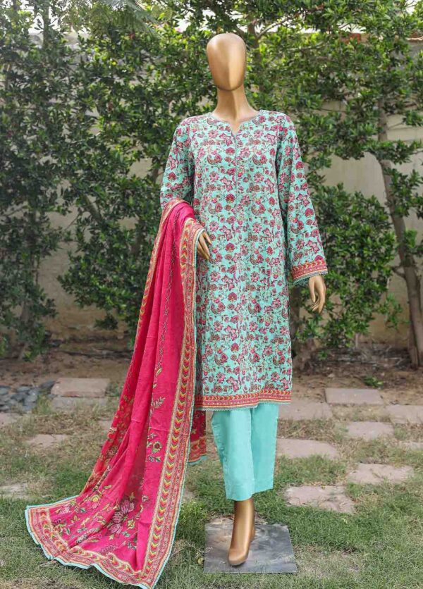 Bin Saeed Stitched 3 Piece Exclusive Printed Cotton Collection'2024 - Image 3