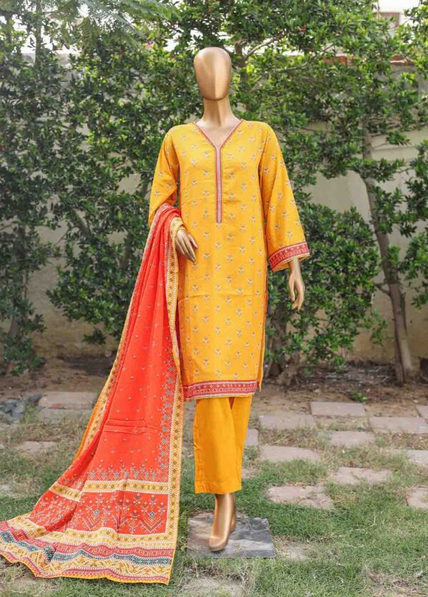 Bin Saeed Stitched 3 Piece Exclusive Printed Cotton Collection'2024 - Image 3