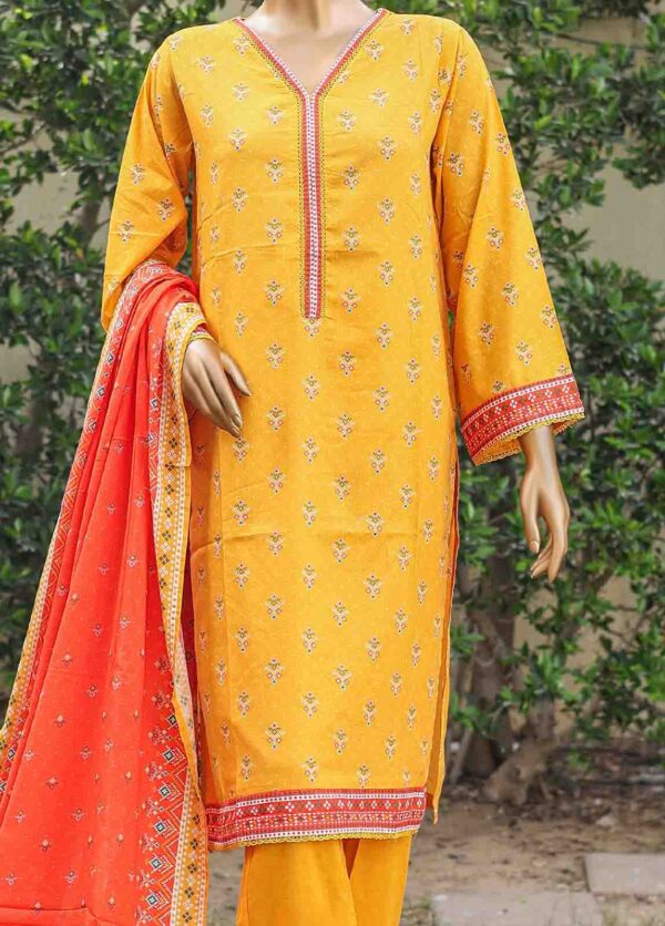 Bin Saeed Stitched 3 Piece Exclusive Printed Cotton Collection'2024 - Image 2