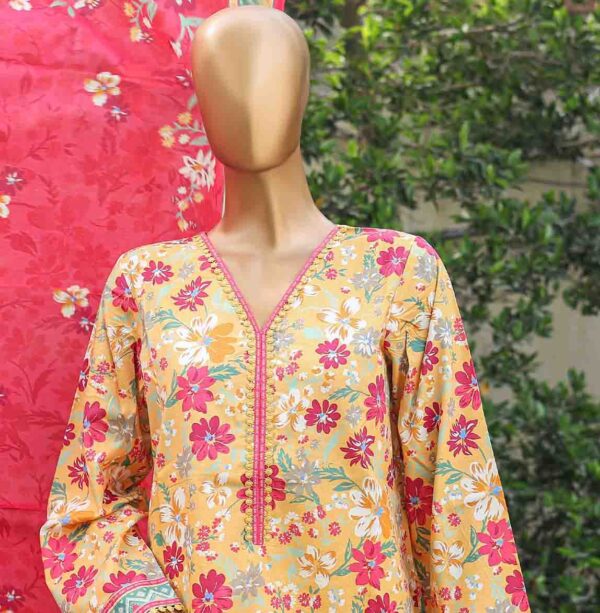 Bin Saeed Stitched 3 Piece Exclusive Printed Cotton Collection'2024