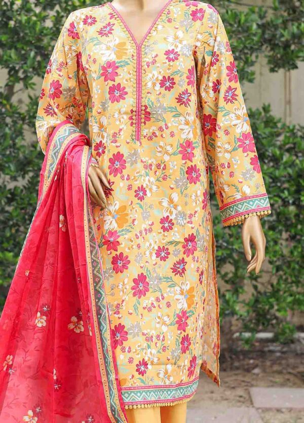 Bin Saeed Stitched 3 Piece Exclusive Printed Cotton Collection'2024 - Image 2