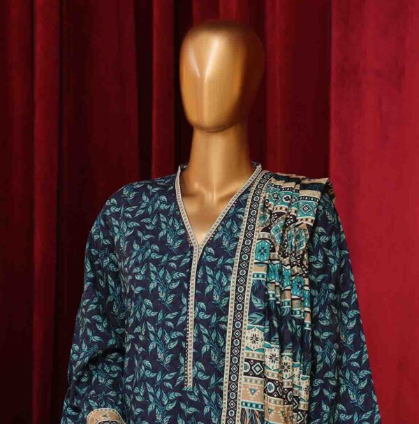 Bin Saeed Stitched 3 Piece Exclusive Printed Khaddar Collection'2024