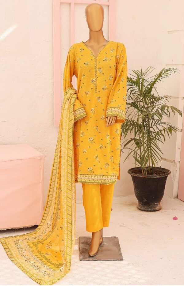 Bin Saeed Stitched 3 Piece Printed Lawn Collection'2024 - Image 3