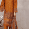 Bin Saeed Stitched 3 Piece Embroidered  Chicken Kari Lawn Collection'2024 - Image 2