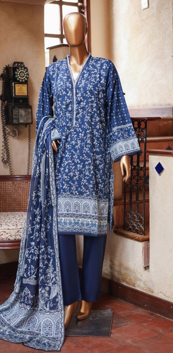 Bin Saeed Stitched 3 Piece Printed Lawn Collection'2024 - Image 2