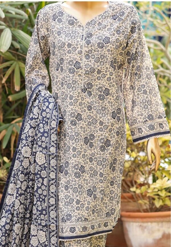 Bin Saeed Stitched 3 Piece Printed Lawn Collection'2024 - Image 2