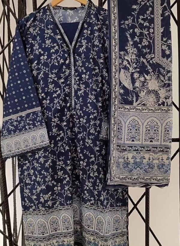 Bin Saeed Stitched 3 Piece Printed Lawn Collection'2024 - Image 3