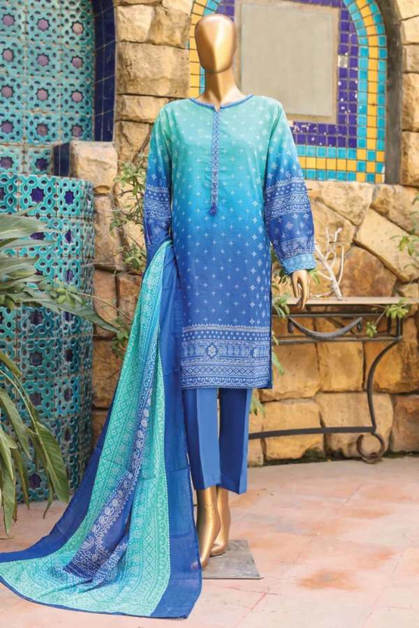 Bin Saeed Stitched 3 Piece Printed Lawn Collection'2024 - Image 2