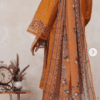 Bin Saeed Stitched 3 Piece Embroidered  Chicken Kari Lawn Collection'2024 - Image 3