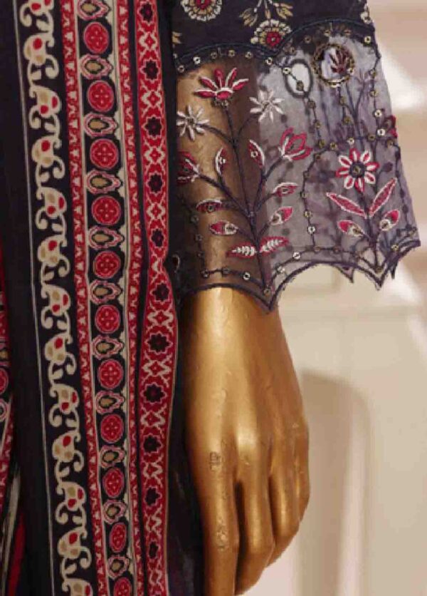 Bin Saeed Stitched 3 Piece Embroidered Chicken Kari Lawn Collection'2025 - Image 2