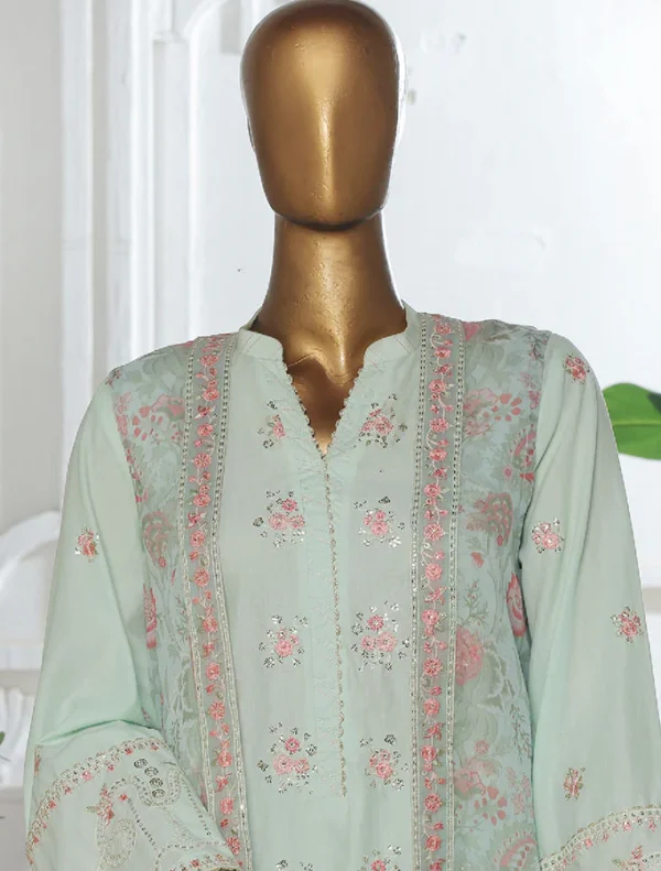 Bin Saeed Stitched 3 Piece Embroidered Eid Ka Jora Luxury Lawn Collection'2025