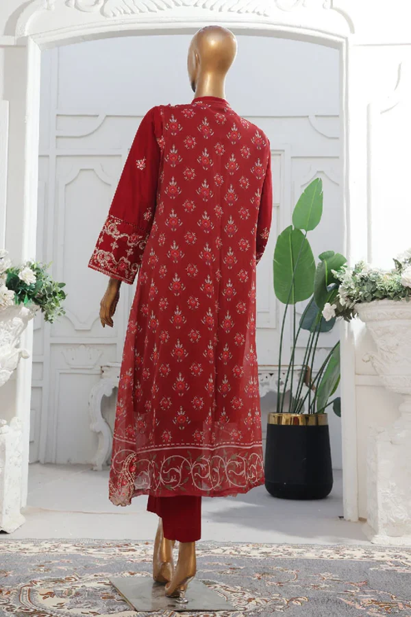 Bin Saeed Stitched 3 Piece Embroidered Eid Ka Jora Luxury Lawn Collection'2025 - Image 3