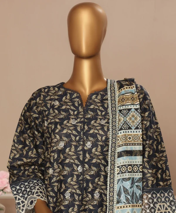 Bin Saeed Stitched 3 Piece Embroidered Chicken Kari Lawn Collection'2025