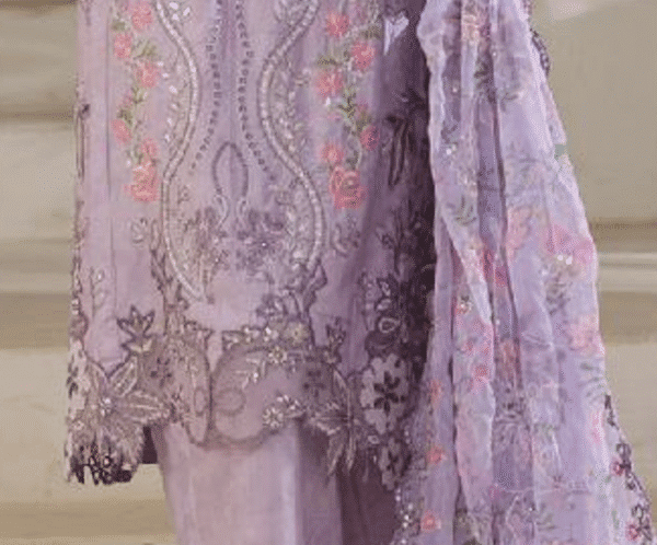 Bin Saeed Stitched 3 Piece Embroidered Luxury Lawn Collection'2025 - Image 2
