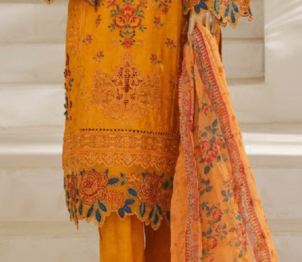 Bin Saeed Stitched 3 Piece Embroidered Luxury Lawn Collection'2025 - Image 2